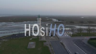 The Lighthouse Of Hourdel, Picardy, France - Video Drone Footage