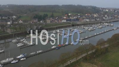 Marina At Saint-Valery-Sur-Somme, Somme, France - Video Drone Footage