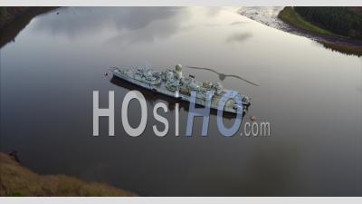 Graveyard Of Ships In Landévennec - Video Drone Footage