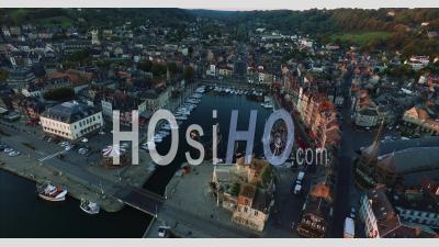 Old Harbour At Honfleur, Normandy, France – Aerial Film By Drone