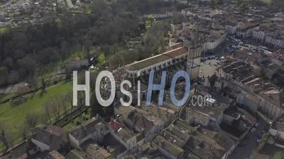 Cathedral Of Bazas In Gironde - Video Drone Footage