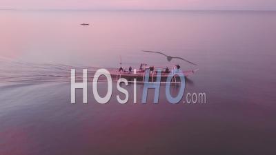 Philippino Fishermen Early In The Morning - Video Drone Footage