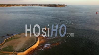 The Entrance Of The Golfe Du Morbihan - Video Drone Footage
