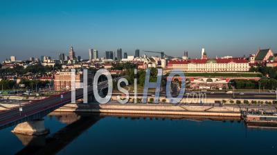 Panorama De Varsovie, Vieille Ville, Stare Miasto, Starowka, Varsovie, Vidéo Drone