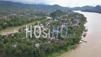 Luang Prabang Cityscape, Drone Footage