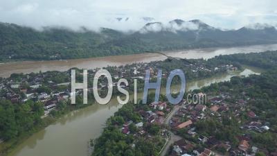 Luang Prabang Cityscape, Drone Footage