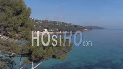 Beach At Le Lavandou - Video Drone Footage
