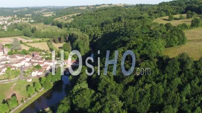 Solignac Village In Haute-Vienne - Video Drone Footage
