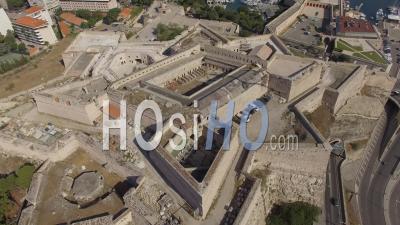 Entrecasteaux And St. Nicolas Forts In Marseille - Video Drone Footage