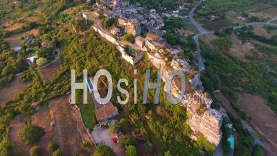 Village Of Saignon France - Video Drone Footage