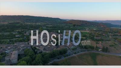 Historic Town Of Lourmarin In Luberon South Of France - Video Drone Footage