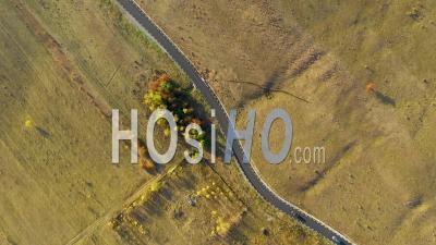 Flying Over Asphalt Road - Video Drone Footage