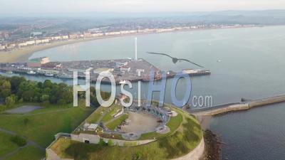 Northe Fort Weymouth Dorset Drone Vidéo Angleterre Du Sud - Vidéo Drone