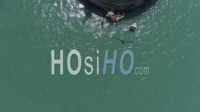Abandonné Historique Sea Fort Solent Uk - Vidéo Drone