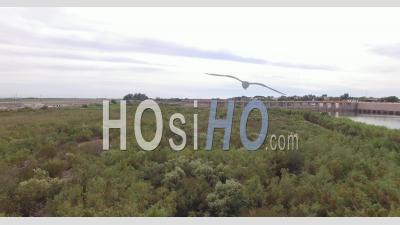 Barrage De Morelos Video Le Comté De Yuma En Arizona, Entre Le Mexique Et Les États-Unis - Vidéo Drone