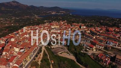Village Of Capoliveri Tyrrhenian Sea’s Tuscan Archipelago National Park Elba Island In Tuscany, Italy - Video Drone Footage