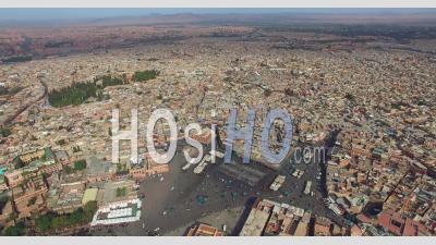 Place Jamaa Elfna Marrakech Maroc Drone Footage - Vidéo Drone