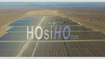 Ouarzazate Solar Power Station, Also Called Noor Power Station Morroco - Video Drone Footage