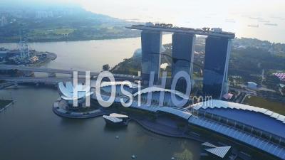 Marina Bay Sands Hotel Resort Singapore - Video Drone Footage