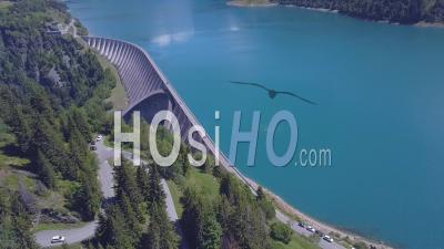 Barrage De Roselend En été, France - Vidéo Drone