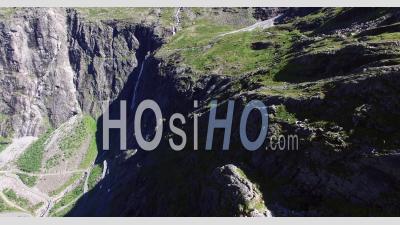 Trollstigen Road, Famous Tourism Road In Norway - Video Drone Footage