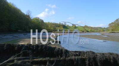 Looe River Cornwall Uk - Video Drone Footage