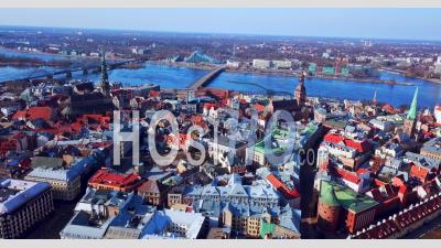 Riga, Lettonie- Vidéo Drone
