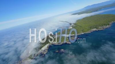 Fog Over Wickaninnish Island Tofino West Coast Vancouver Island 