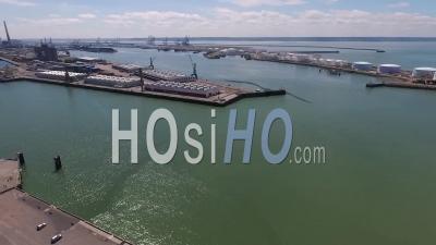 Le Havre Harbor By Drone, Normandy, France