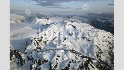 Aerial Photography Of Snowy Coast Mountains Of British Columbia - Aerial Photography