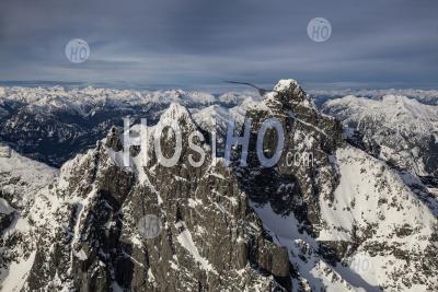 Winter Scenic Of Mount Judge Howay North Fraser Valley Bc - Aerial Photography