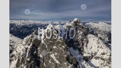 Winter Scenic Of Mount Judge Howay North Fraser Valley Bc - Aerial Photography