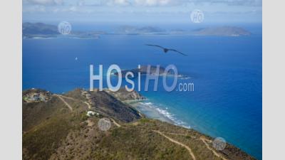 Peter Island Et Dead Island Poitrine. Big Bay Récif. Îles Vierges Britanniques Des Caraïbes - Photographie Aérienne