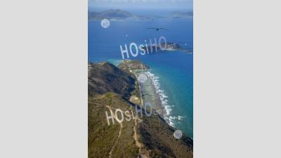 Peter Island And Dead Chest Island. Big Reef Bay. British Virgin Islands Caribbean - Aerial Photography