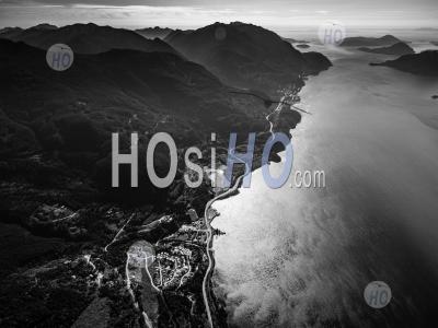 Sea To Sky Highway And Howe Sound - Aerial Photography