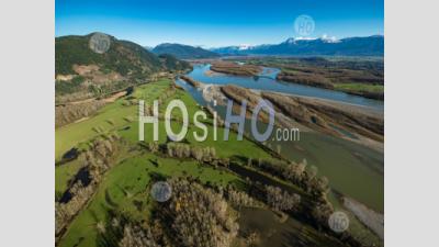 Fraser River North Of Chilliwack - Aerial Photography