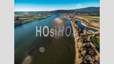 Fraser River And Mission Bc - Aerial Photography