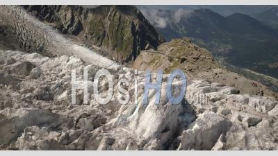 Glacier Des Bossons And La Jonction - A Video Drone Footage