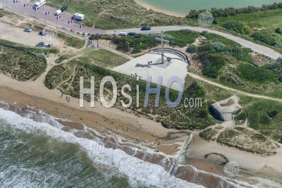 Aerial View Of Juno Beach, Anglo Canadian Landing Beach In Normandy. France - Aerial Photography