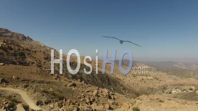 Aerial View Of Mountain In Oman In Al Wusta Area