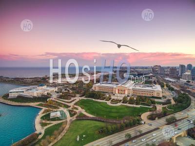 Shedd Aquarium And Field Museum Chicago Illinois Usa - Aerial Photography