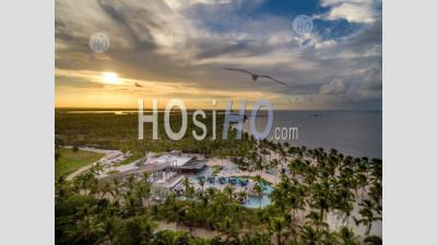 Resort And Beach Area Of Punta Cana Dominican Republic - Aerial Photography