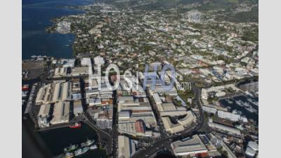Shipping Port And Industry Capital City Papeete On Tahiti French Polynesia - Aerial Photography