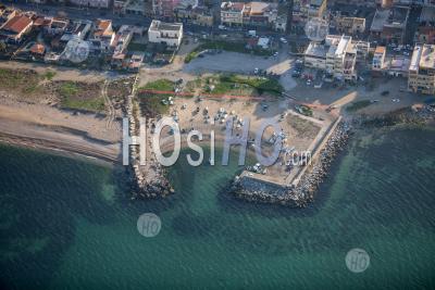 Small Boat Harbour Palmero Sicily Italy - Aerial Photography