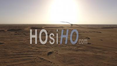 Astronaut Walking Slowly, In A Desert Similar To Mars Or To The Moon, Namib Desert