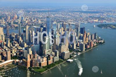 Financial District Downtown Manhattan New York - Aerial Photography