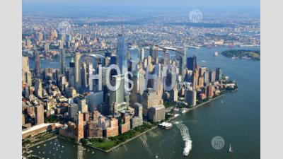 Financial District Downtown Manhattan New York - Aerial Photography