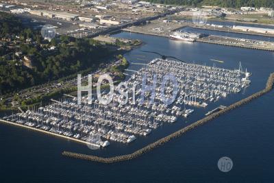 Marina In Seattle Washington Usa - Aerial Photography