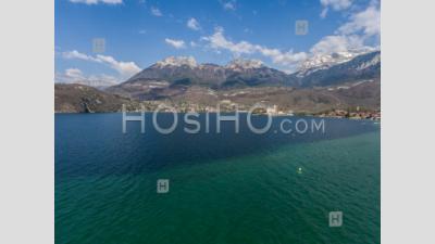 Lake Annecy Seen By Drone From Duingt - Aerial Photography