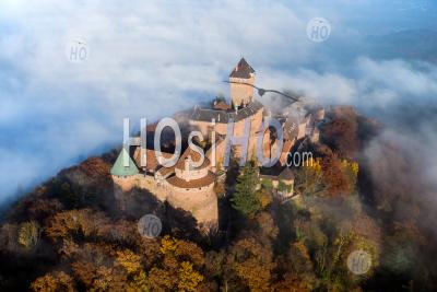 Chateau Haut Koenigsbourg, Alsace, Seen By Microlight - Aerial Photography